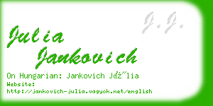 julia jankovich business card